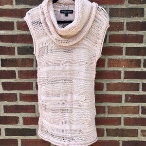 Topshop distressed cowl neck sweater dress